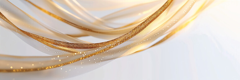 白金色波纹线纱幔商务背景