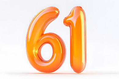 61儿童节数字的3D渲染