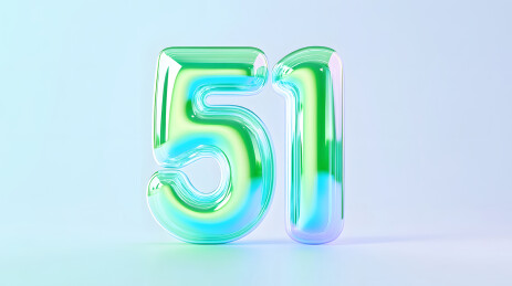 3D立体的数字51劳动节插图