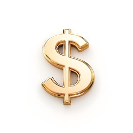 金色美元符号标志