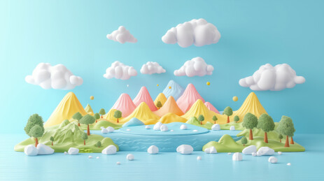 粘土风自然风景