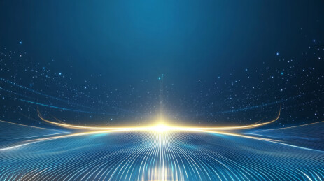 蓝色发光科技产品发布会背景