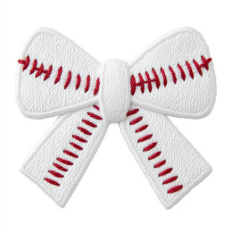 棒球缝线白色蝴蝶结