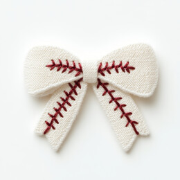 棒球缝线白色蝴蝶结