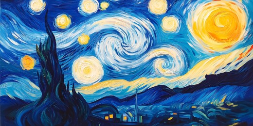 星空绘画艺术作品