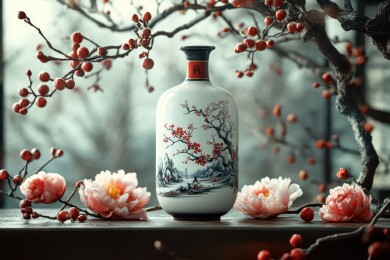 白瓷花窗古典