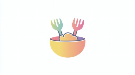 美食盛宴 叉子刀具与餐点