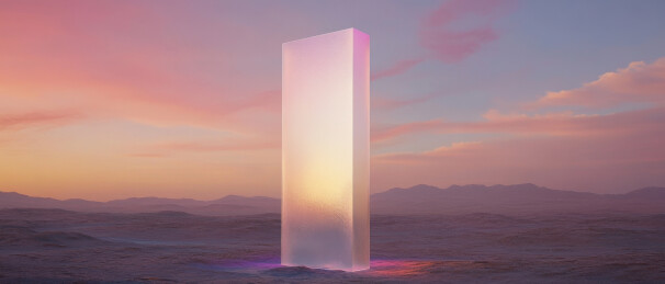 神秘的发光方碑