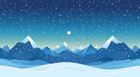 雪山冬日美景