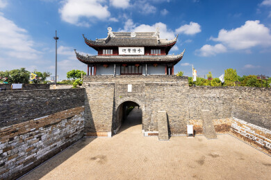 江苏省苏州盘门景区水陆城楼