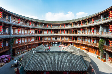 成都洛带古镇客家文化博客楼客家土楼