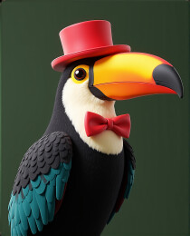 卡通彩色IP大嘴鸟