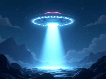 外星人飞船UFO的三维渲染