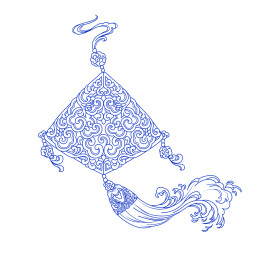 中国风香囊元素线条图案