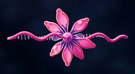 粉红海星绽放海洋之花