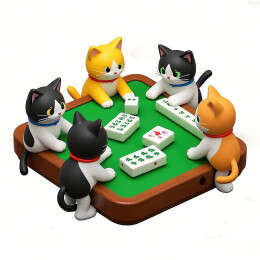 小猫打麻将的元素