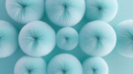 蓝色毛绒球抽象背景