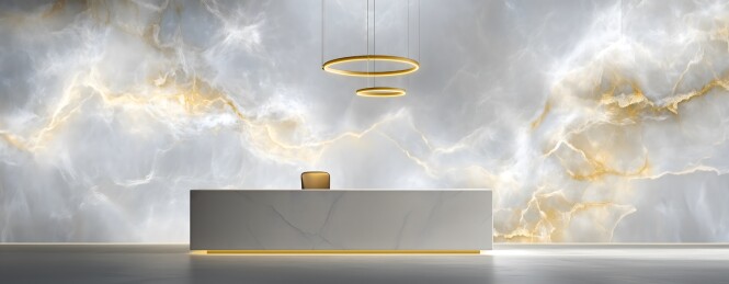 豪华大理石接待台设计