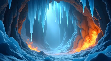 冰火交融的奇幻洞穴