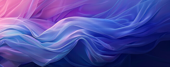 蓝紫色波纹线纱幔科技背景