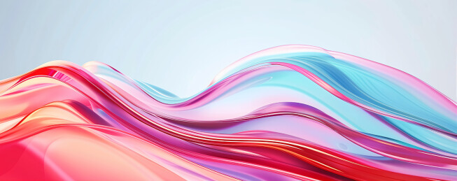 炫彩波纹线流体科技背景