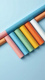 多彩带白点卷筒纸整齐排列