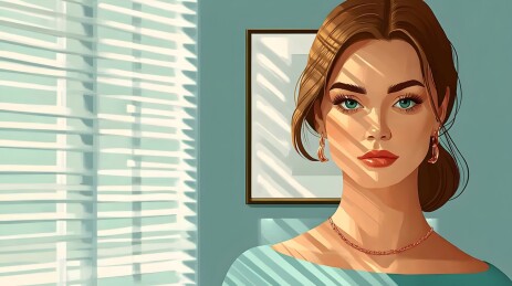 墙上复古铜手链与工业壁灯