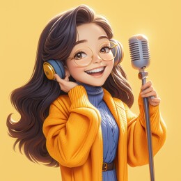 卡通直播间媒体唱歌女性歌手