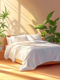 晨光中铺展的柔软毛毯