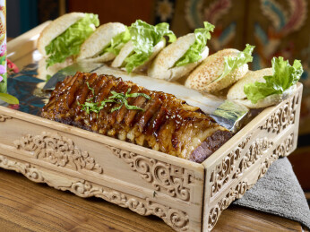 烧饼夹牛肉