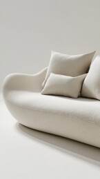 米色沙发上的靠枕