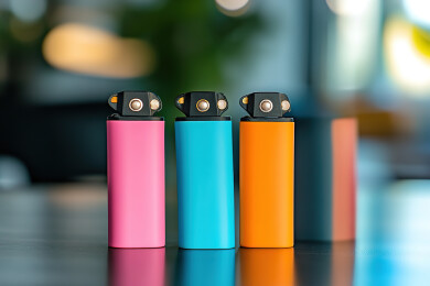 桌子上的彩色铅笔特写镜头