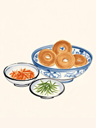 蓝碗小食与配菜