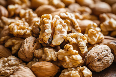 放在桌子上的食材与药品