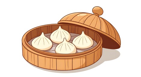 笼屉里的美味小笼包