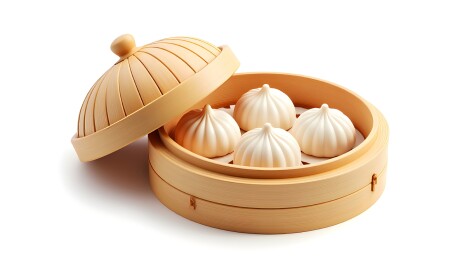 笼屉里的美味小笼包