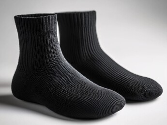 黑色平底袜高清图