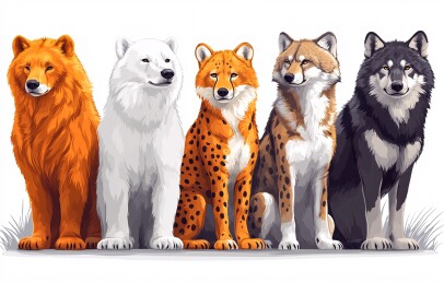 动物侧面站立图