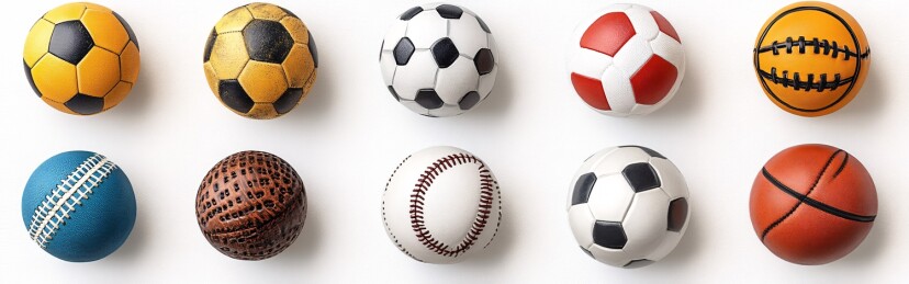 彩色运动球和器材