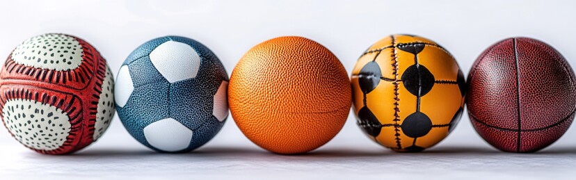 彩色运动球和器材