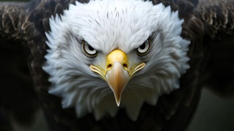 美国鹰展翅飞翔