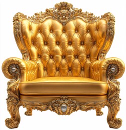 金色宝座椅