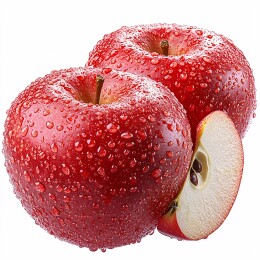 苹果切半透明图