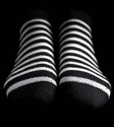 黑白条纹袜子