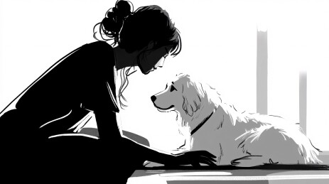 宠物诊所兽医检查金毛犬