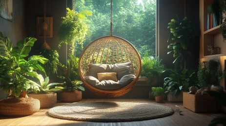 绿意盎然的静谧角落