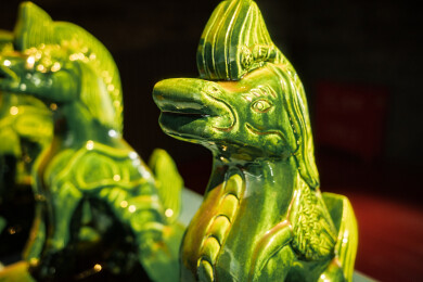 中国北京故宫古建筑脊兽特写