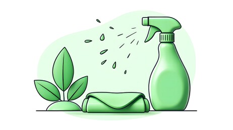 清洁喷雾与抹布