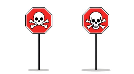 危险标志的警告