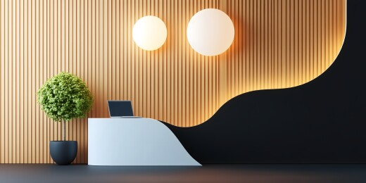 现代简约风格接待台